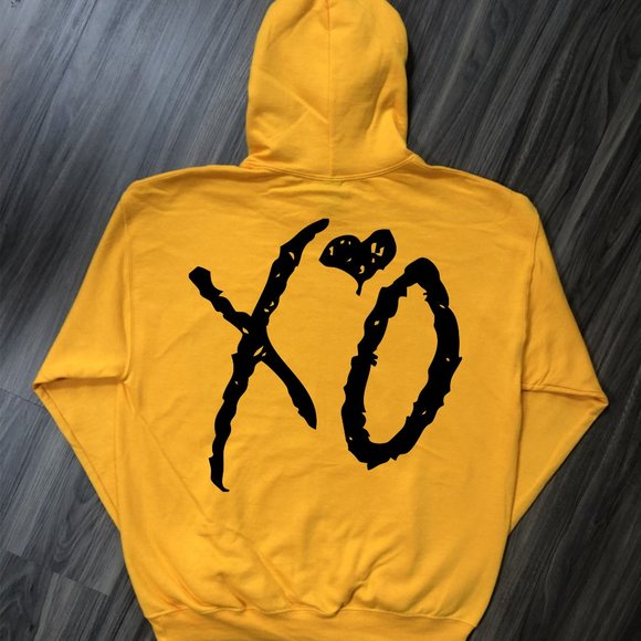 The Weeknd Hoodie Starboy Gold (Black Print) - Picture 2 of 2